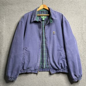Vintage Hunt Club Chin Strap Harrington Jacket Bomber Mens Large Plaid Lined